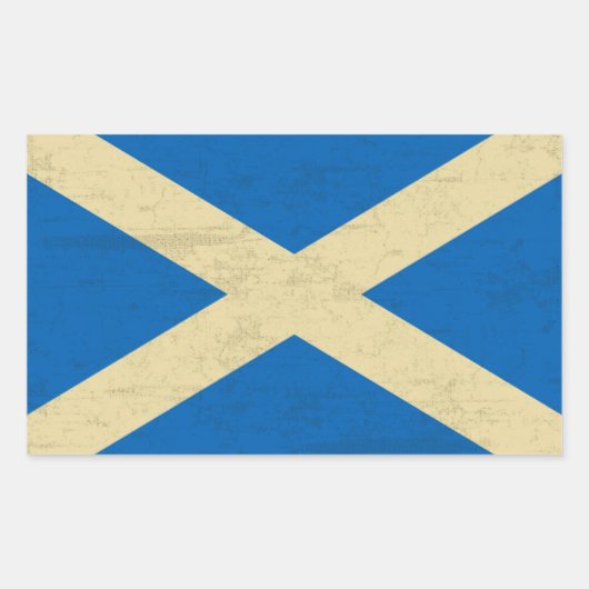 Flagge Schottlands Grungy Rechteckiger Aufkleber (Vorderseite)