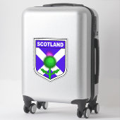 Flagge Schottlands in Schutzschild mit Siegel Aufkleber (Koffer)