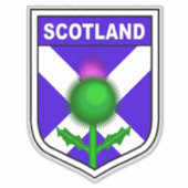 Flagge Schottlands in Schutzschild mit Siegel Aufkleber (Vorderseite)