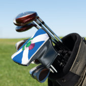 Flagge Schottlands mit Thistle Superated Golf He Headcover (In Situ)
