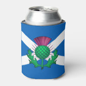 Flagge Schottlands mit Thistle überlagert Dosenkühler (Kanne Vorderseite)