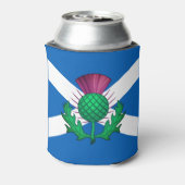 Flagge Schottlands mit Thistle überlagert Dosenkühler (Kanne Rückseite)