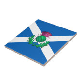 Flagge Schottlands mit Thistle überlagert Fliese (Seite)