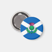 Flagge Schottlands mit Thistle überlagert Magnet (Vorderseite/Rückseite)