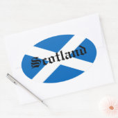 Flagge Schottlands Ovaler Aufkleber (Umschlag)