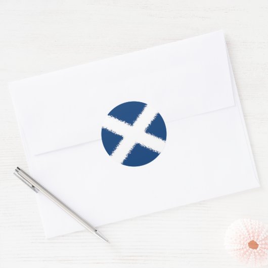 Flagge Schottlands Runder Aufkleber (Umschlag)