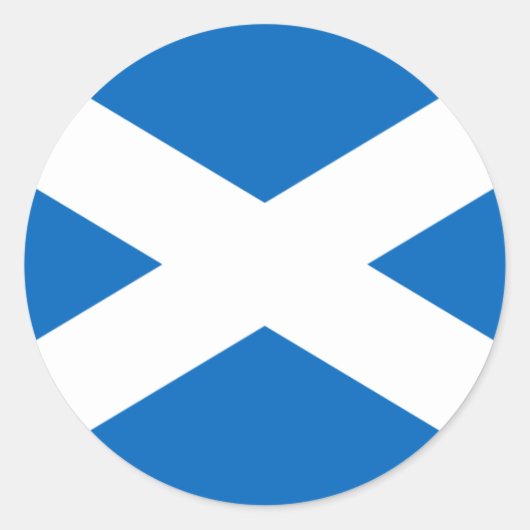 Flagge Schottlands - Schottische Flagge Runder Aufkleber (Vorderseite)