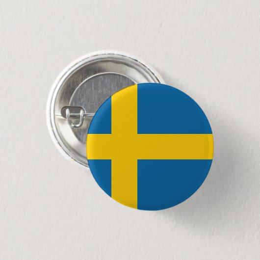 Flagge Schweden Button (Vorne & Hinten)