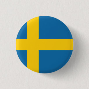 Flagge Schweden Button