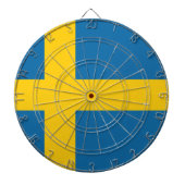 Flagge Schweden Dartscheibe (vorne)