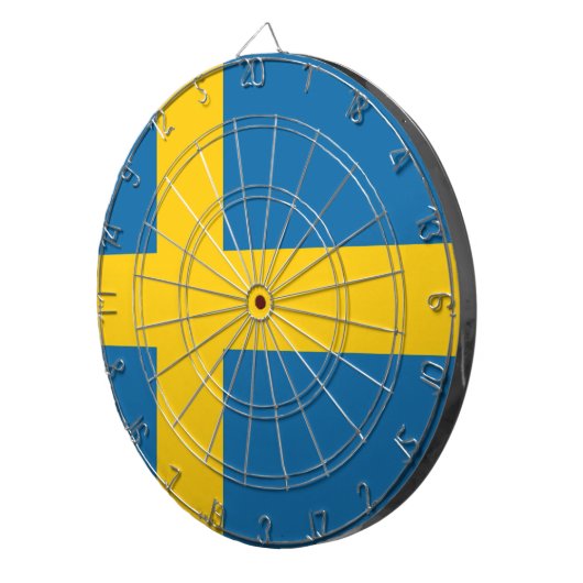 Flagge Schweden Dartscheibe (Vorderseite rechts)