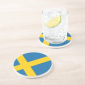Flagge Schweden Getränkeuntersetzer (Seite)