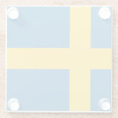 Flagge Schweden Glasuntersetzer (Rückseite)