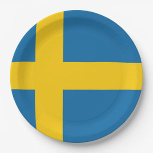 Flagge Schweden Pappteller