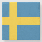 Flagge Schweden Steinuntersetzer (Vorderseite)