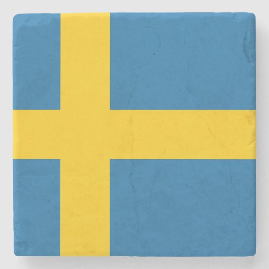 Flagge Schweden Steinuntersetzer (Vorderseite)
