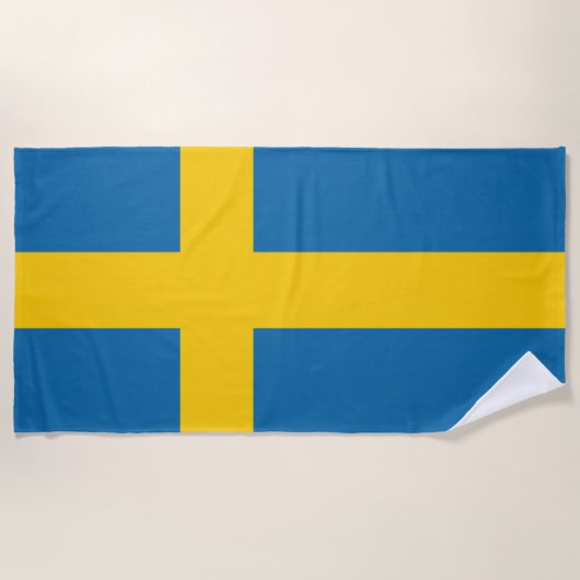 Flagge Schweden Strandtuch (Vorderseite)