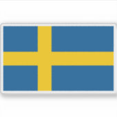 Flagge Schwedens Aufkleber (Vorderseite)