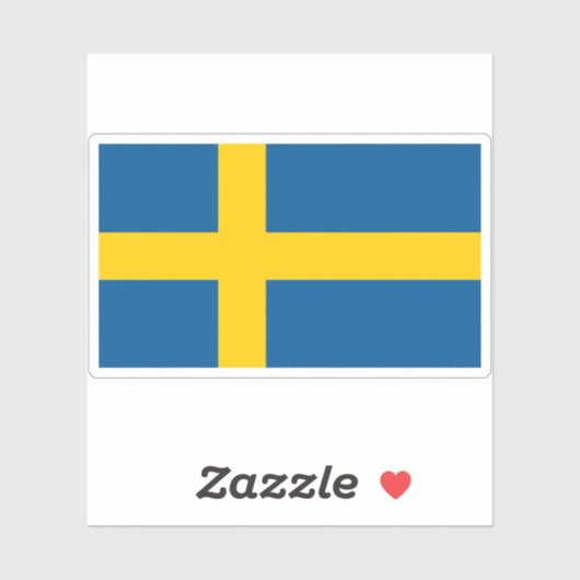 Flagge Schwedens Aufkleber (Blatt)
