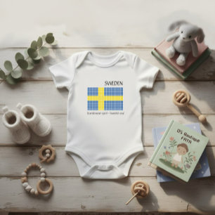 Flagge Schwedens Baby Strampler