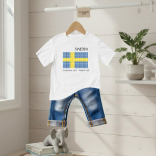 Flagge Schwedens Baby T-shirt
