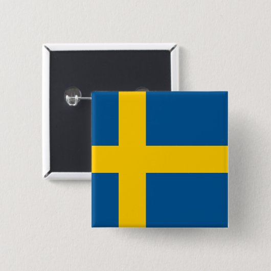 Flagge Schwedens Button (Vorne & Hinten)
