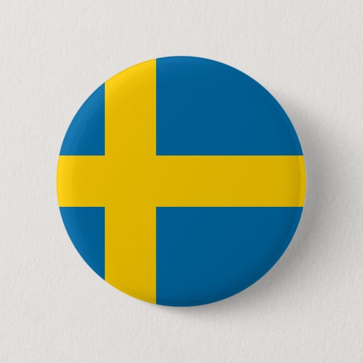 Flagge Schwedens Button (Vorderseite)