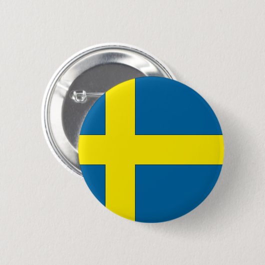Flagge Schwedens Button (Vorne & Hinten)