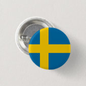 Flagge Schwedens Button (Vorne & Hinten)