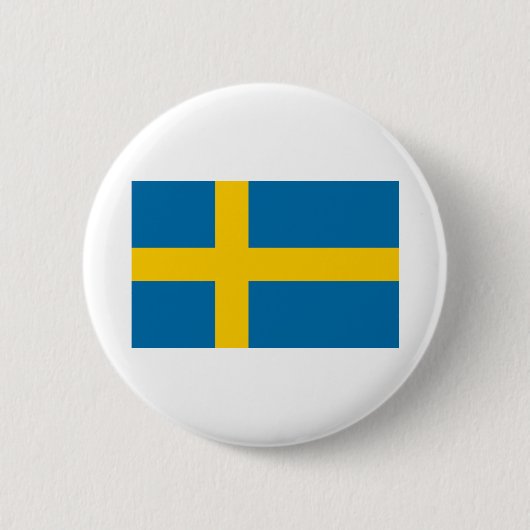 Flagge Schwedens Button (Vorderseite)