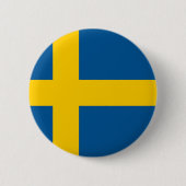 Flagge Schwedens Button (Vorderseite)