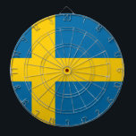 Flagge Schwedens Dartscheibe<br><div class="desc">Flagge Schwedens - Sveriges flagga</div>