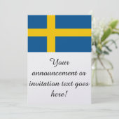 Flagge Schwedens Einladung (Stehend Vorderseite)