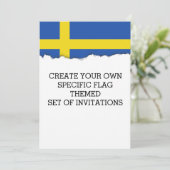 Flagge Schwedens Einladung (Stehend Vorderseite)