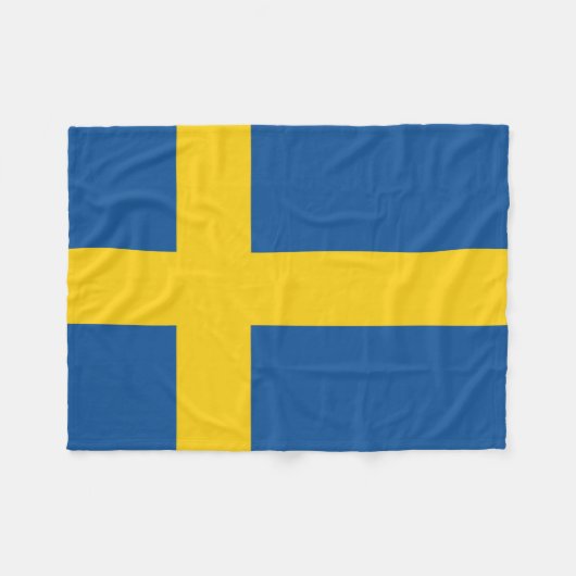Flagge Schwedens Fleecedecke (Vorderseite (Horizontal))