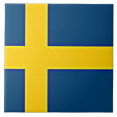 Flagge Schwedens Fliese (Vorderseite)