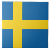 Flagge Schwedens Fliese (Vorderseite)