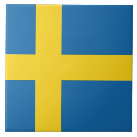 Flagge Schwedens Fliese (Vorderseite)