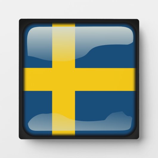 Flagge Schwedens Fotoplatte (Vorderseite)