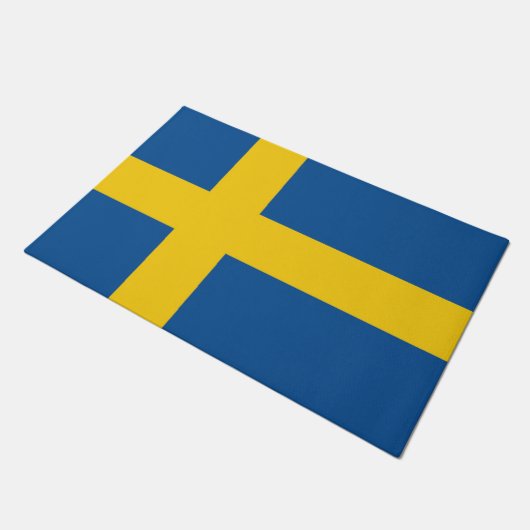 Flagge Schwedens Fußmatte (Schrägansicht)