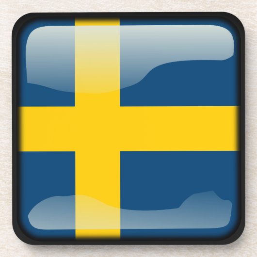 Flagge Schwedens Getränkeuntersetzer (Vorderseite)