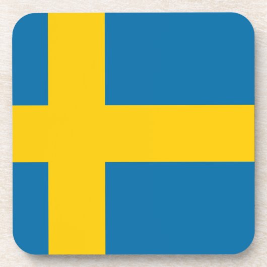 Flagge Schwedens Getränkeuntersetzer (Vorderseite)
