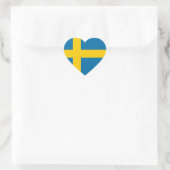Flagge Schwedens Herz-Aufkleber (Tasche)