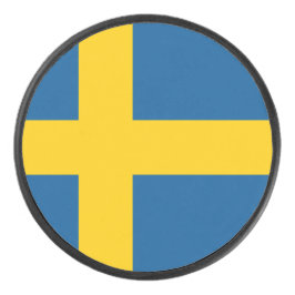 Flagge Schwedens Hockey Puck
