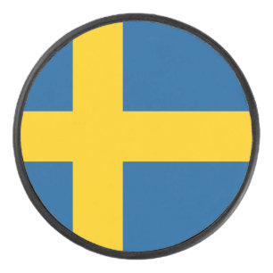 Flagge Schwedens Hockey Puck