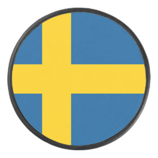 Flagge Schwedens Hockey Puck
