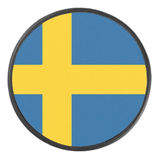 Flagge Schwedens Hockey Puck (Vorderseite)