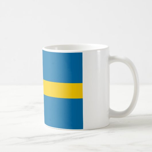 Flagge Schwedens Kaffeetasse (Rechts)