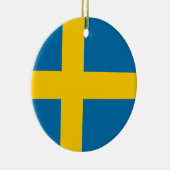Flagge Schwedens Keramik Ornament (Rechts)