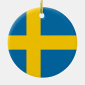 Flagge Schwedens Keramik Ornament (Hinten)